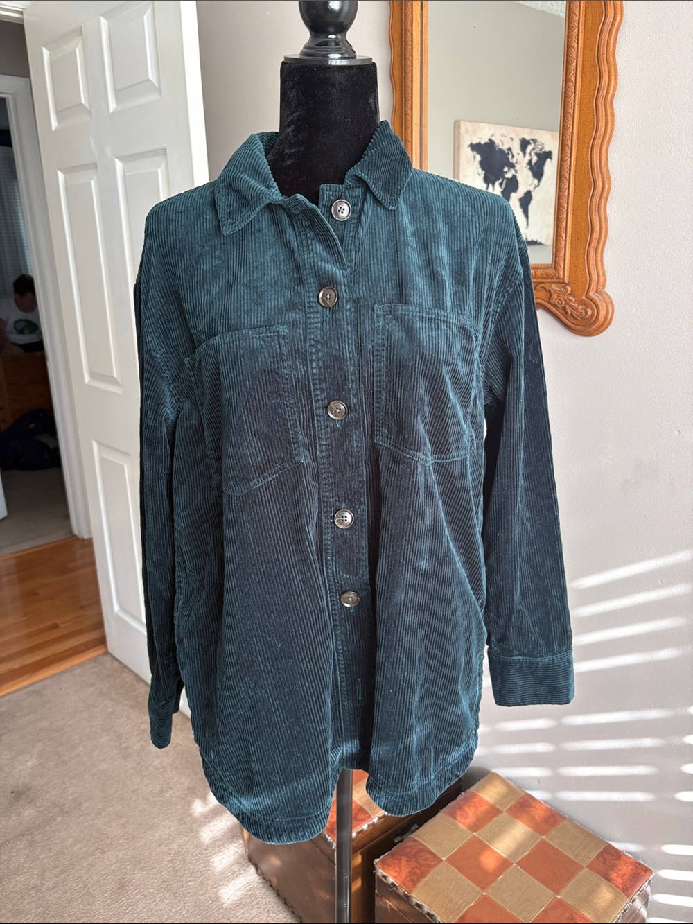 Madewell Deep Teal Corduroy Button-Up Jacket - Picture 4 of 10